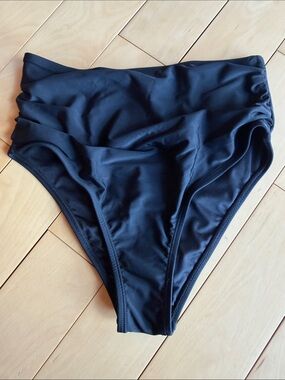 Cupshe Black High Waist Bikini Bottom